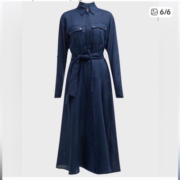 Veronica Beard Blue Midi Dress Small  NEW - Picture 5 of 5